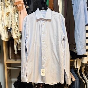 Men’s ETON Light Blue Long Sleeve Collared dress shirt size 15.5